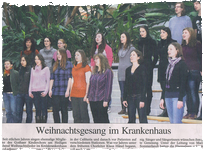Weihnachtsgesang im Krankenhaus. Foto: Heiko Stasjulevics, TA